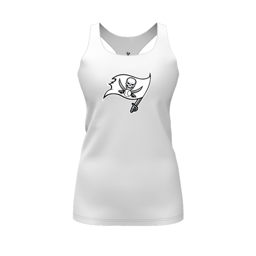 [FT0TRBWH-FYS-LOGO2] Decker Racerback Tank Top (Female Youth S, White, Logo 2)