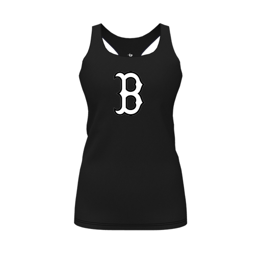 [FT0TRBBK-FYS-LOGO1] Decker Racerback Tank Top (Female Youth S, Black, Logo 1)