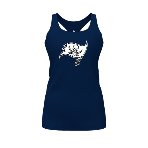 [FT0TRBNV-FYS-LOGO2] Decker Racerback Tank Top (Female Youth S, Navy, Logo 2)