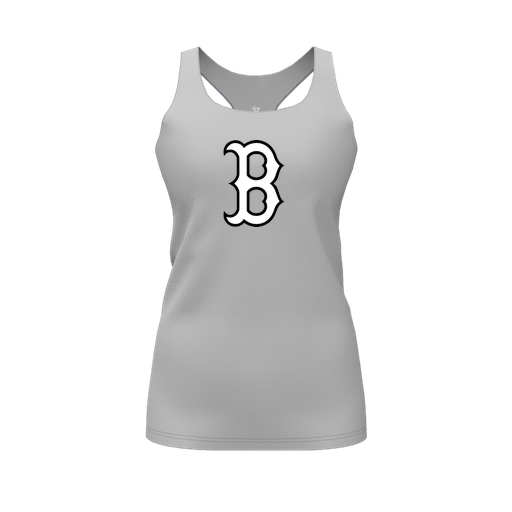 [FT0TRBGY-FYS-LOGO1] Decker Racerback Tank Top (Female Youth S, Gray, Logo 1)
