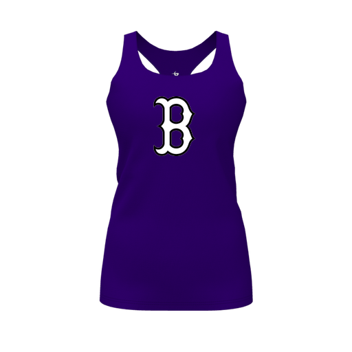 [FT0TRBPP-FYS-LOGO1] Decker Racerback Tank Top (Female Youth S, Purple, Logo 1)