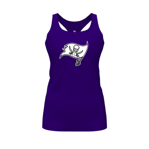 [FT0TRBPP-FYS-LOGO2] Decker Racerback Tank Top (Female Youth S, Purple, Logo 2)