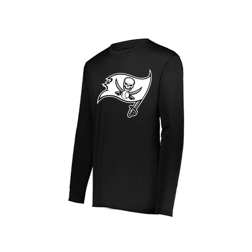 [222822.080.XS-LOGO2] Men's LS Smooth Sport Shirt (Adult XS, Black, Logo 2)