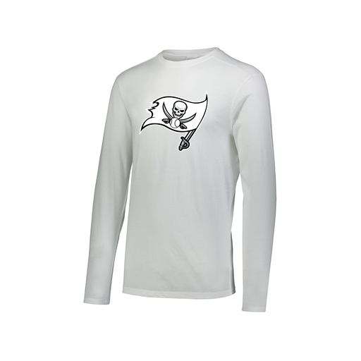 [FTLCUBWH-AXS-LOGO2] Decker Men's Tri-Blend T-Shirt - Long Sleeve (Adult XS, White, Logo 2)