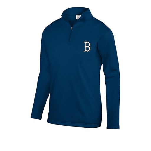[FOLQFFNV-AS-LOGO1] Decker Men's FlexFleece 1/4 Zip (Adult S, Navy, Logo 1)