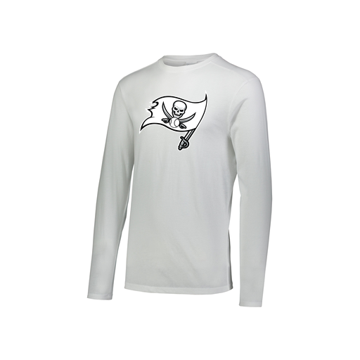 [FTLCUBWH-YS-LOGO2] Decker Youth Tri-Blend T-Shirt - Long Sleeve (Youth S, White, Logo 2)
